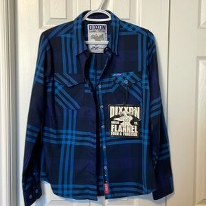 NWT Dixxon Ladies Long Sleeve Flannel Shirt. ZZ Reed Size Medium